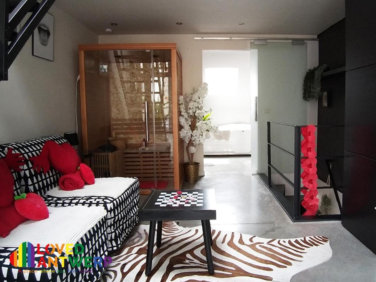 شقة Wellness Loft With Sauna, Jacuzzi, Roof Terrace & Amazing View أنتويرب المظهر الخارجي الصورة