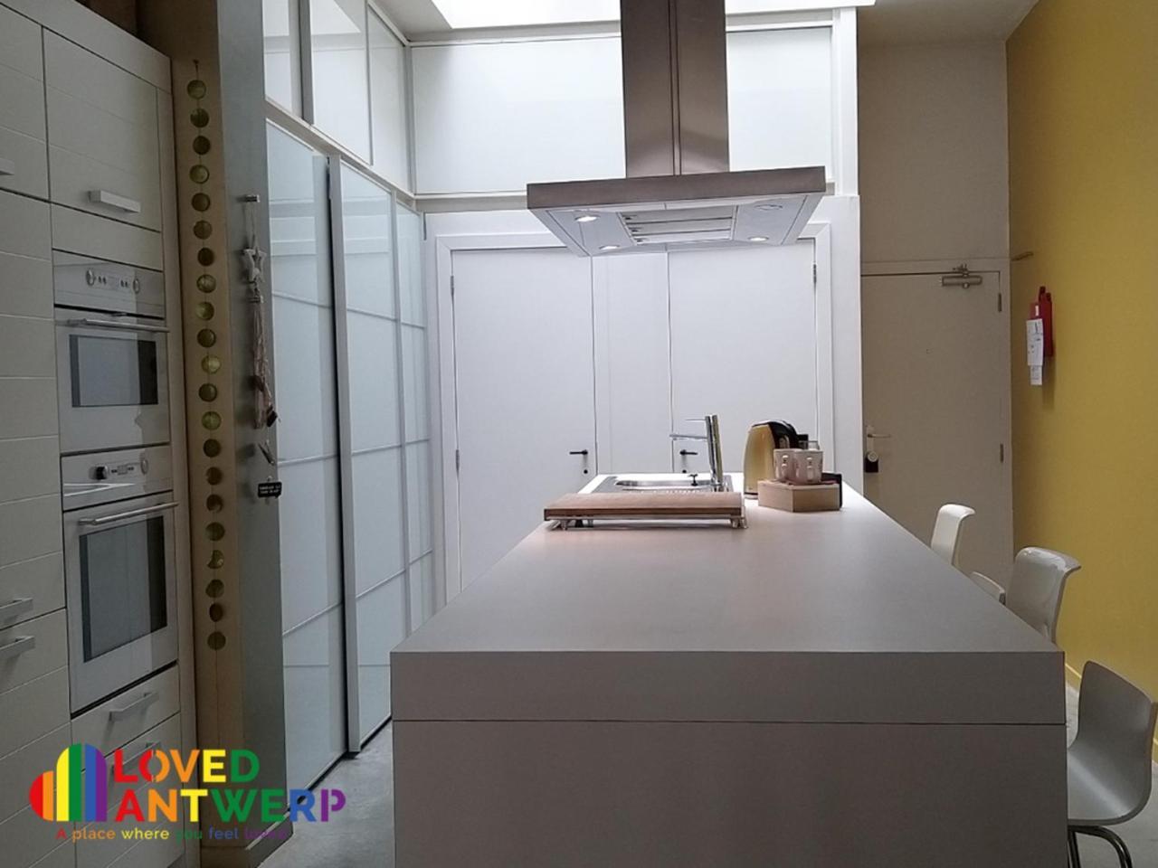 شقة Wellness Loft With Sauna, Jacuzzi, Roof Terrace & Amazing View أنتويرب المظهر الخارجي الصورة